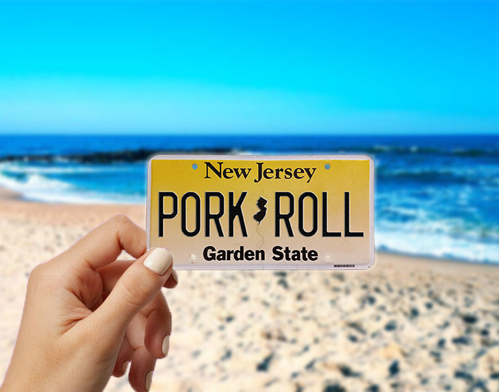 Porkroll License Plate Car Bumper/Fridge Magnet 6×3 Inches New Jersey