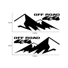 Car Side Body Stickers 4X4 Off Road Mountain Decals Vinyl DIY Trim For Truck SUV