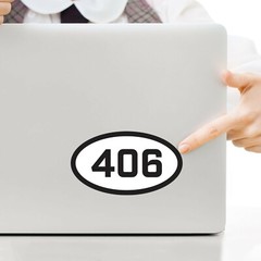 Montana Area Code 406 Stickers | 5×3-Inches | Laminated UV Protected