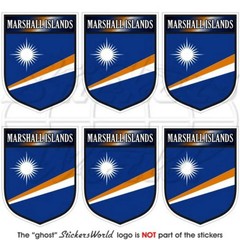 MARSHALL ISLANDS Shield, Micronesia 40mm (1.6″) Vinyl Stickers Decals x6