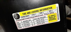 GM CHEVROLET FORD CHRYSLER TIRE LOADING INFORMATION VIN# Number DECAL Label 3M