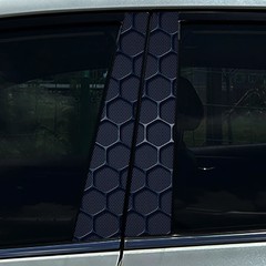 2pcs Black style customized Car Center Pillar B Pillar Protective Sticker