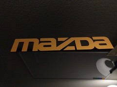 2 pack-Mazda logo Gloss Gold Metallic vinyl Decal Sticker 15.75″ x 2.75″