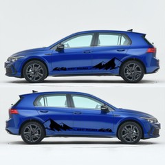 Car Side Body Stickers 4X4 Off Road Mountain Decals Vinyl DIY Trim For Truck SUV