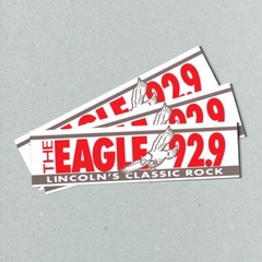 Eagle 92.9FM Lincoln NEBRASKA Bumper Sticker – Radio Vintage Style Vinyl 80s 90s