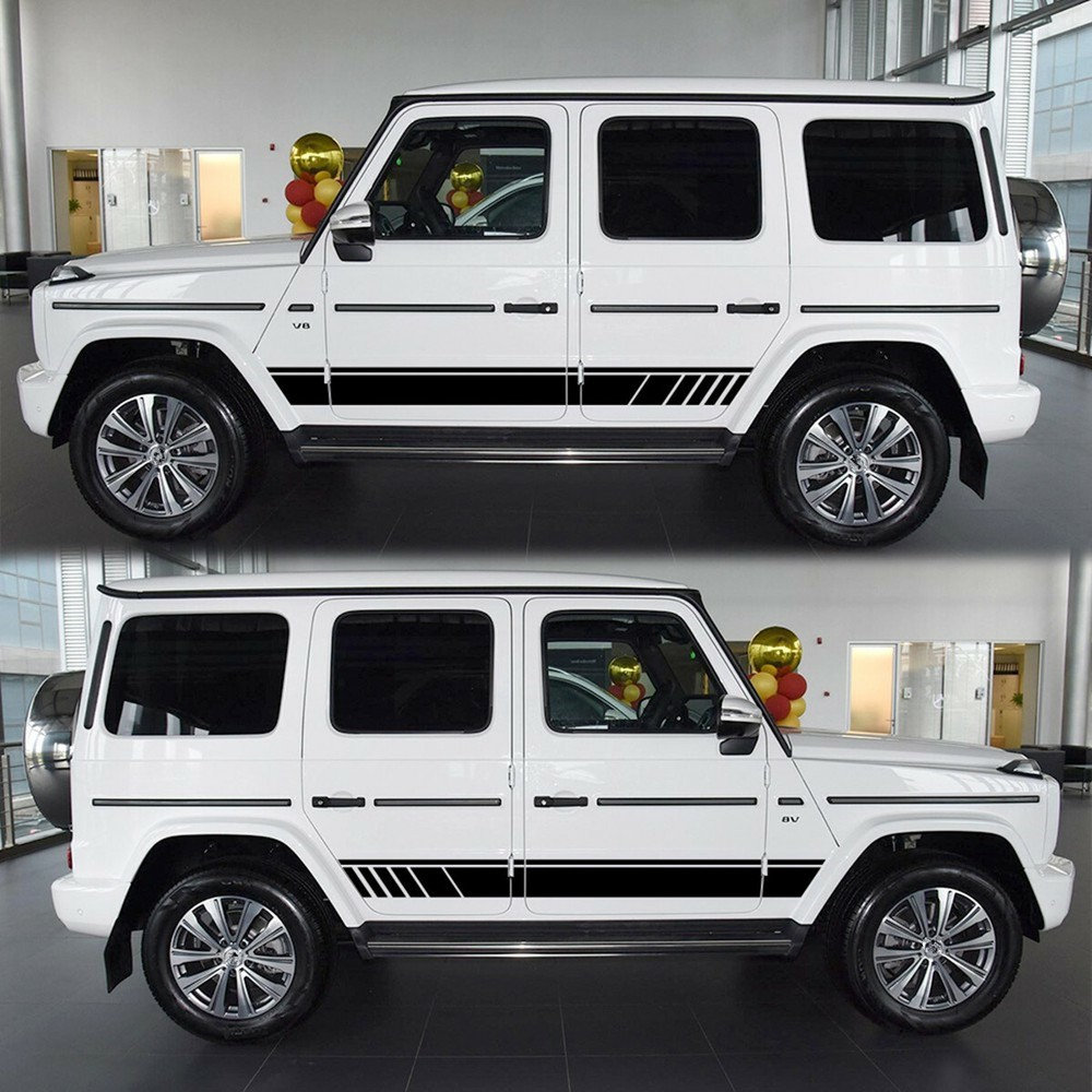2x Car Side Body Decal Sticker Graphics Vinyl Decor Waterproof For Pickup SUV