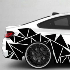 Car Body Sticker Geometric Triangle Graphics Truck Door Decal Decor Waterproof