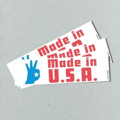 MADE IN USA Bumper Sticker – Classic America Vintage Style – Vinyl Decal 80s 90s