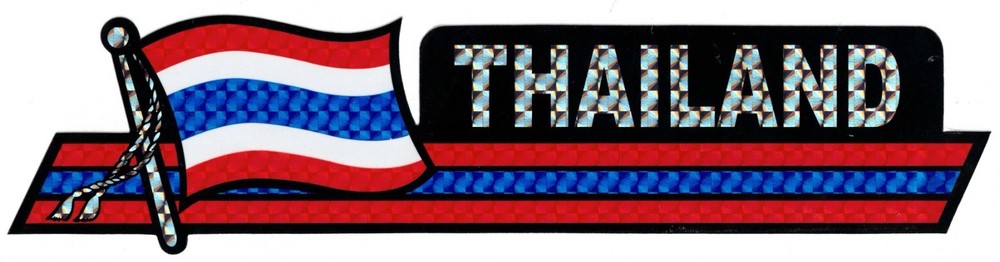 Pack Of 50 Thailand Flag 3″x12″ Reflective Decal Bumper Sticker DCX-231