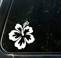 Hibiscus Tropical Flower Car Window Vinyl Decal Graphic Bumper Sticker NEW