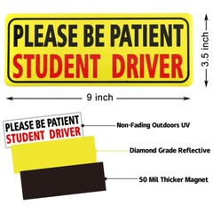 3 Pcs Car Bumper Sticker Decal Student Driver Magnet Car Signs Please Be Patient