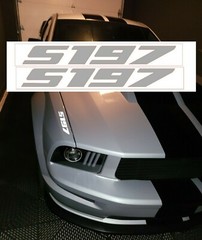 2pc Ford Mustang GT S197 Car Vinyl Sticker Decal 1 X 8 Inches (Reflective)