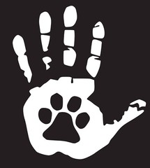 Set of Hand Paw Wave Decals for Jeep Side Mirrors- Left & Right
