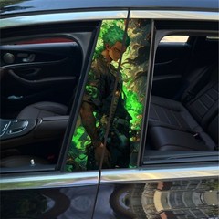 2PCS Car middle column sticker Nezha2 ONE PIECE window B pillar protective film
