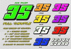 Race Car Numbers Vinyl Decals Package Kit Street Stock Late Model, Modified