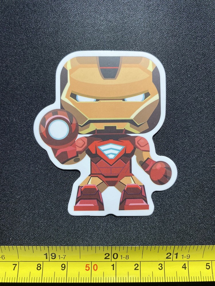 Iron Man Marvel Superhero Cartoon Matte Graphic Skateboard Laptop Sticker