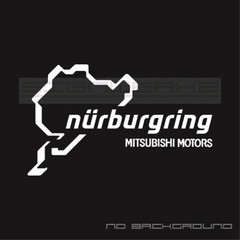 Mitsubishi Nurburgring Decal Sticker Pair