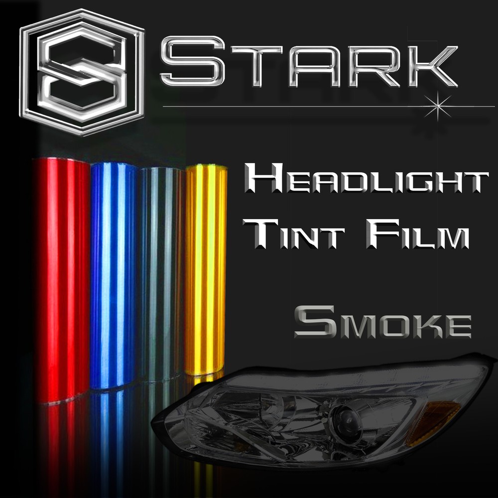 Premium Color Smoke Tint Headlights Tail Lights Fog Lights Vinyl Gloss Wrap Film