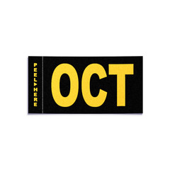 OCTOBER – California License Plate – Legacy Black Yellow Month Sticker – DMV Tag