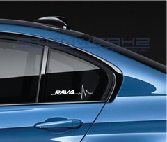 RAV 4 Heart Beat Pulse Decal Pair
