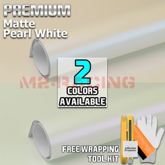 Premium Matte Satin Pearl White Car Vinyl Wrap Sticker Decal Sheet Bubble Free