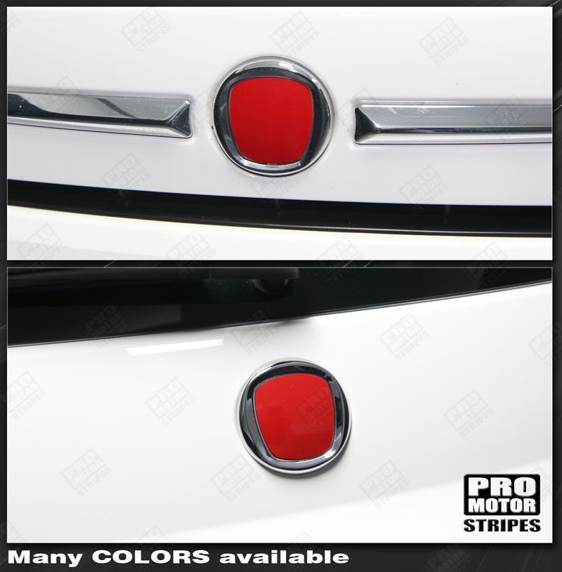 Fiat 500 2007-2015 Front & Rear Emblem Overlay Decals (Choose Color)