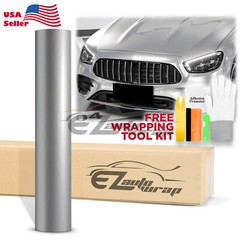 High Gloss Silver Glossy Car Vinyl Wrap Sticker Decal Sheet Film DIY Air Release
