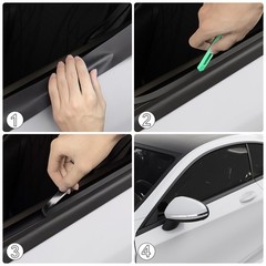 Matte Black Vinyl Wrap HeavyDuty Chrome Delete Tape 1in x 30ft for Car Detailin
