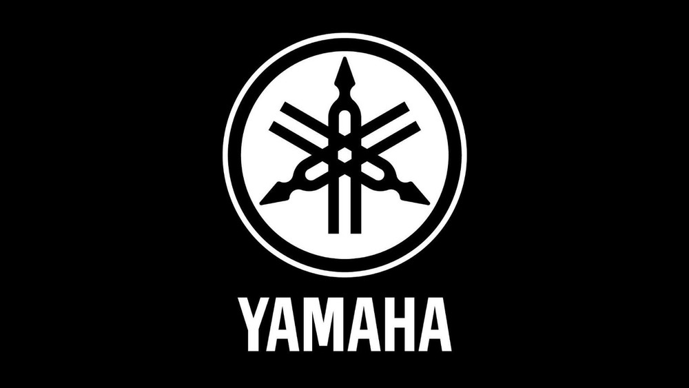 Yamaha drums logo,, die cut decal, sticker, WHITE 6” TALL 4” WIDE