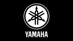 Yamaha drums logo,, die cut decal, sticker, WHITE 6” TALL 4” WIDE