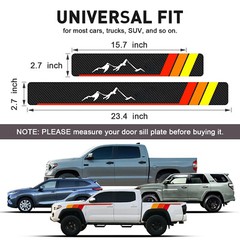4pcs For Toyota Tacoma Tiara Yellow Tri Color Car Door Sill Plate Protectors