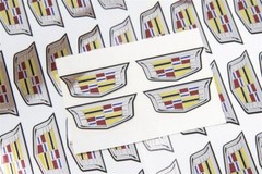 4 CADILLAC ESCALADE CTS ATS CENTER CAP LOGOS DECALS VINYL 20 22 WHEELS 8994