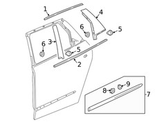 Genuine GM Rear Driver Side Door Window Frame Front Applique 84252223