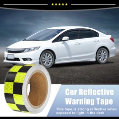 Universal Piece of 1 5cmx10m Fluorescent Checkered Car Reflective Stickers PVC