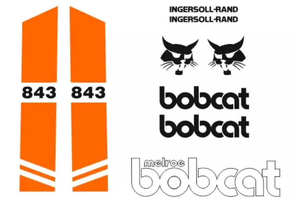 BOBCAT 843 NEW FULL DECALS STICKER KIT GRAPHIC SET Free shipping.