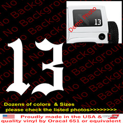 Number 13 Vinyl Decal Bad Luck Die Cut – Funny Car Window Wall Black Friday FY45