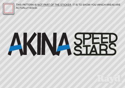 (2x) Multi-Color Akina Speed Stars Sticker Decal Die Cut vinyl