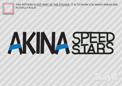 (2x) Multi-Color Akina Speed Stars Sticker Decal Die Cut vinyl