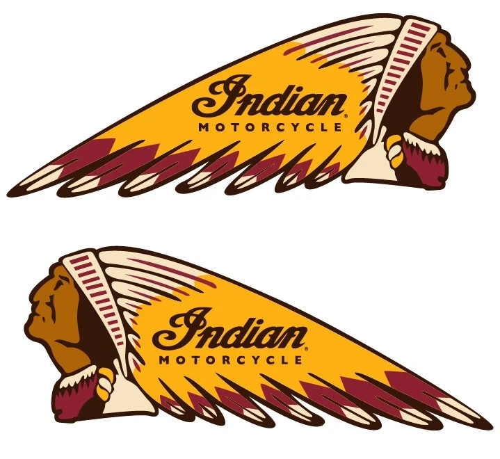 2x INDIAN MOTORCYCLES DECAL STICKER 3M USA MADE TRUCK VEHICLE WINDOW WALL CAR