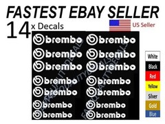 14x Caliper Decal for BREMBO brakes 7 SIZES – CHOOSE COLOR – FAST SHIPPING