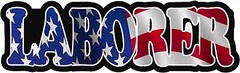 Laborer American US USA Waving Flag Vinyl Hard Hart Sticker Decal VAR