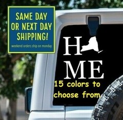8 Sizes NEW YORK HOME Car Window Decal Sticker MacBook Laptop Tablet iPad Gift