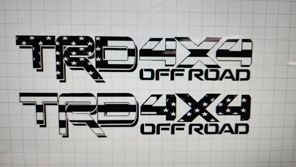 Bed side Flags. Compatible with TOYOTA TRD truck all years .Bedstripes logos