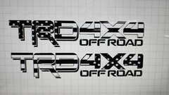 Bed side Flags. Compatible with TOYOTA TRD truck all years .Bedstripes logos