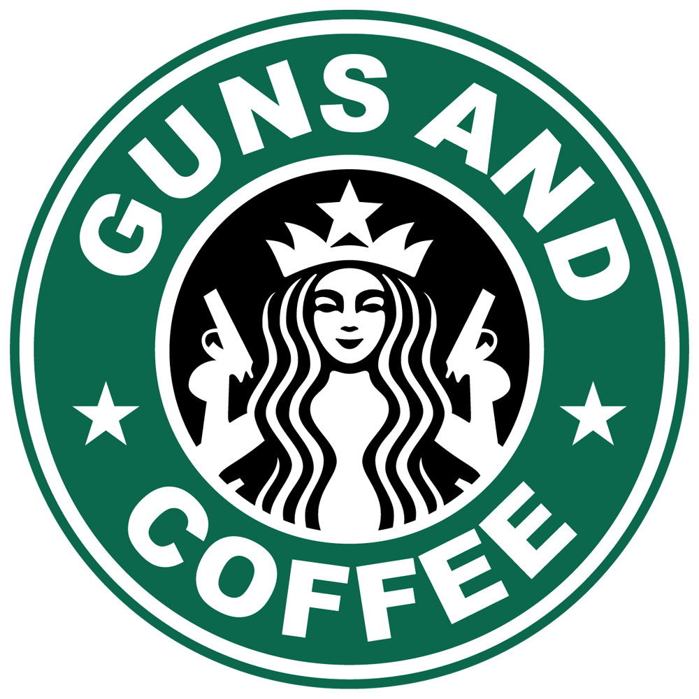 Guns & Coffee Decal Sticker Car Truck Window Bumper Rights Laws Freedom 4″