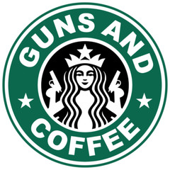Guns & Coffee Decal Sticker Car Truck Window Bumper Rights Laws Freedom 4″