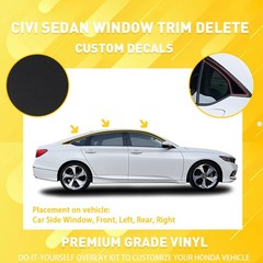 Chrome Delete Blackout Overlay for 2018-22 Honda Accord Sedan Window Trim A