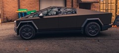 Tesla Cybertruck DIY PET Full Vinyl Wrap Color Change Satin Metallic Basalt
