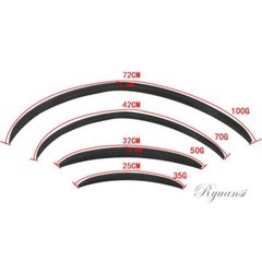 Car Wheel Eyebrow Arch Protector Trim Lips Fender Flares Carbon Fiber Black