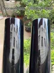 Ultra Gloss Vinyl Car Wrap Film Piano Black Black, 1ft x 5ft